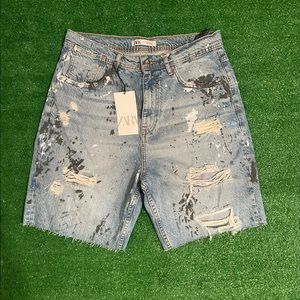 MENS ZARA DENIM SHORTS NWT